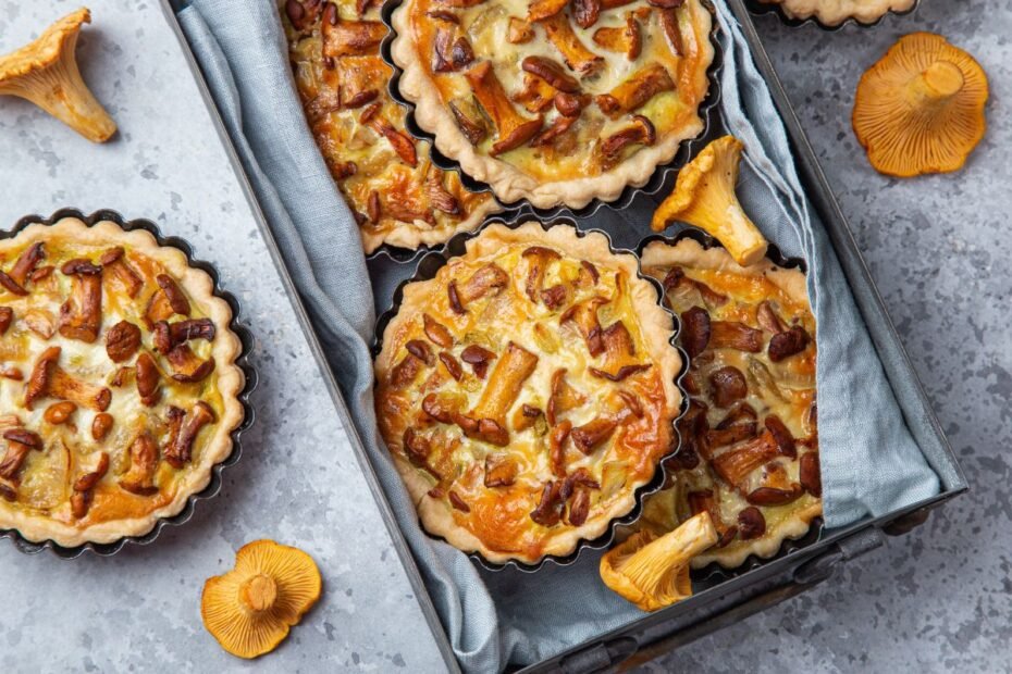 Voveraičių tartas su sūriu ir grietinėle