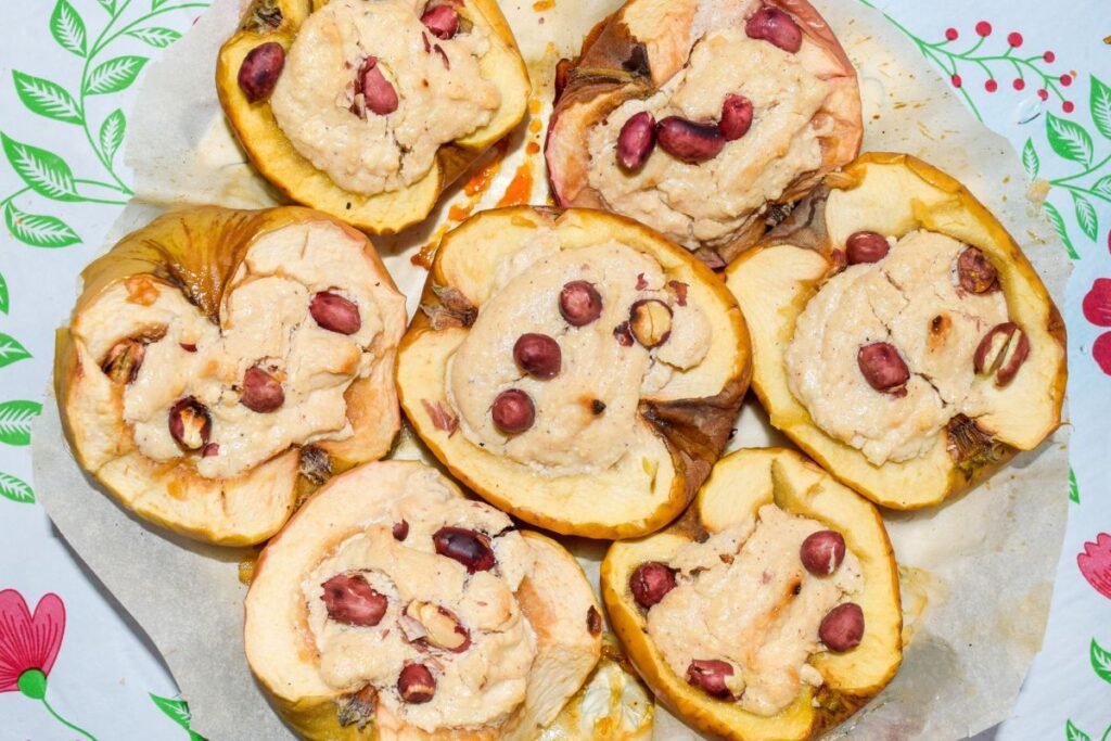 Keptos obuolių puselės su varške