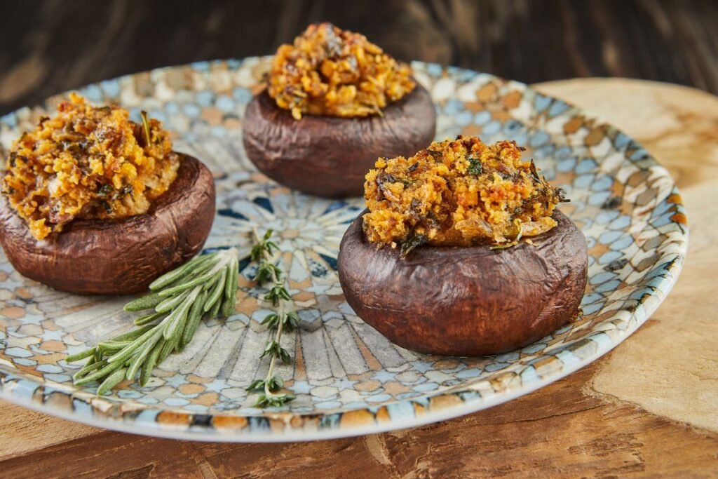 Portobello grybai receptai 4 | Derlingas.lt Įdaryti portobello grybai