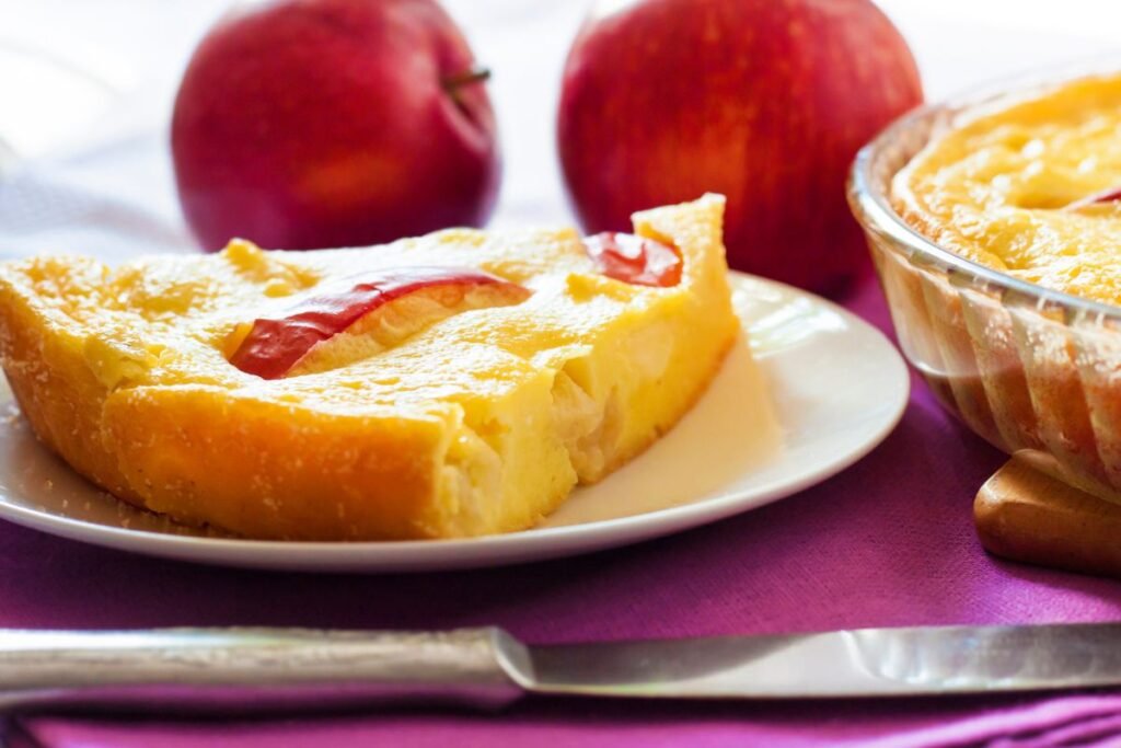 Varškės apkepas su obuoliais