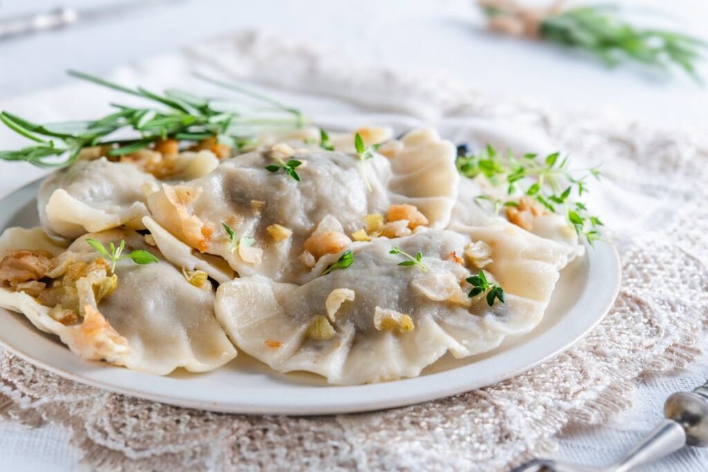 Virtinukai su grybais 3 | Derlingas.lt Virtinukai su grybų įdaru ir spirgučiais