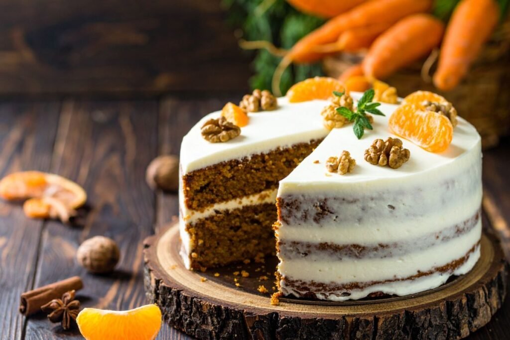 Morkų pyragas su graikiškais riešutais – elegantiška pabaiga