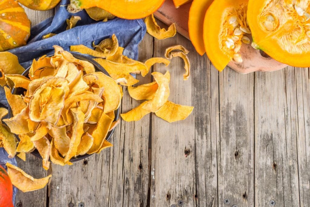 Džiovinti moliūgų traškučiai