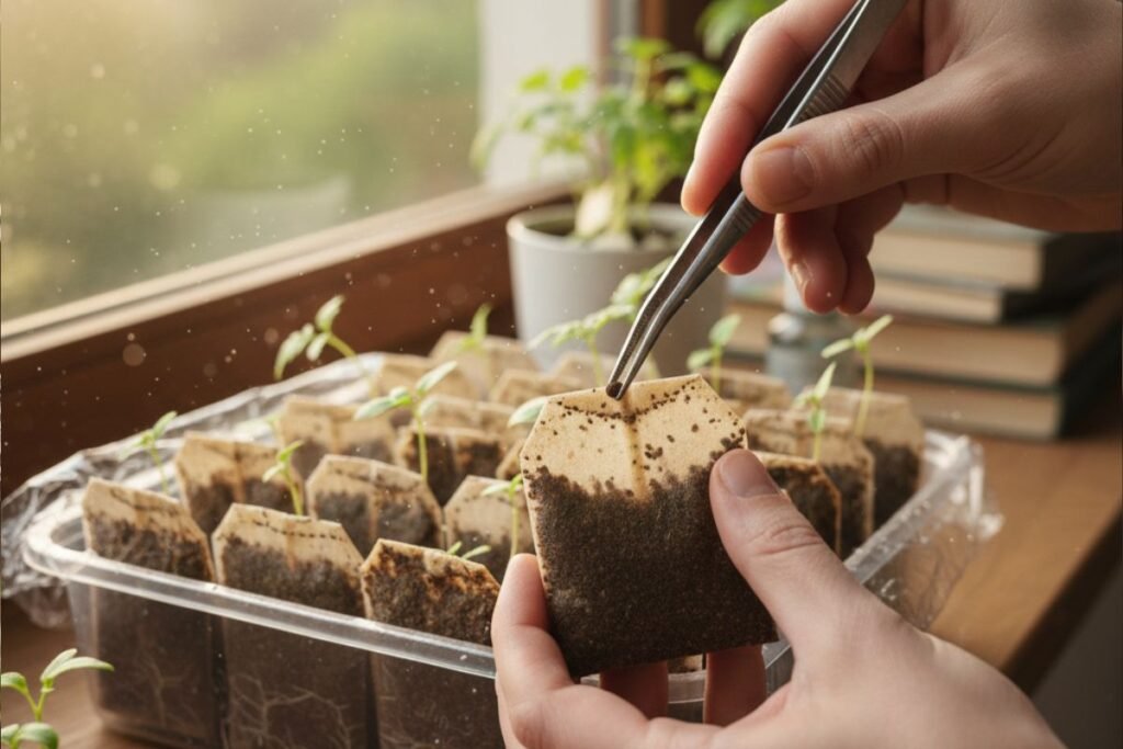 Nuo arbatos puodelio iki daigo: kaip veikia sėklų daiginimas arbatos pakeliuose?