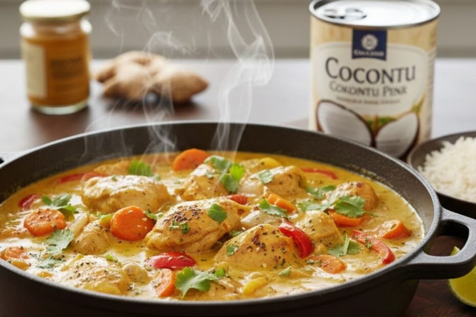 Vištienos troškinys su kokosų pienu – švelniai kreminė egzotika jūsų virtuvėje