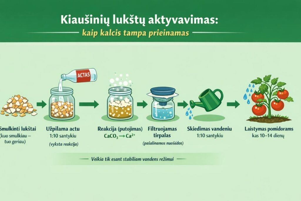 Kiaušinių lukštai pomidorams