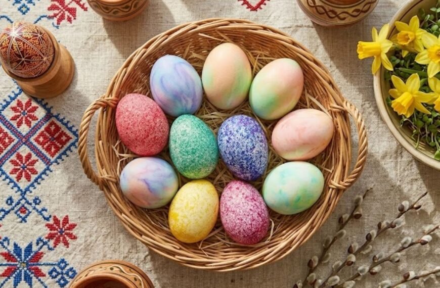 Marmuriniai ir taškuoti Velykų stebuklai: kiaušinių dažymas naudojant skutimosi putas ir ryžius