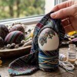 Margučių dažymas šilku: kaip senas kaklaraištis gali virsti velykiniu šedevru?