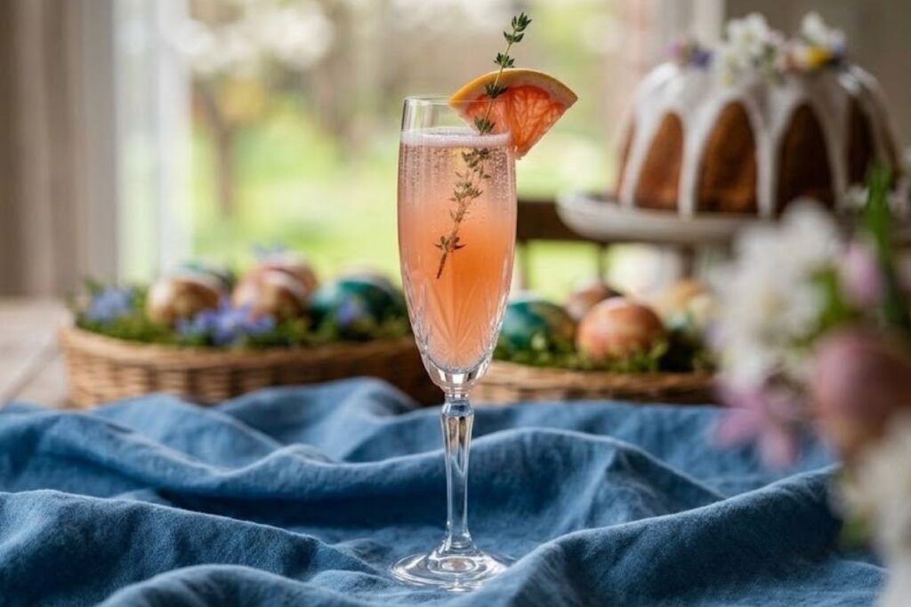 Mimosa su greipfrutais ir čiobreliais