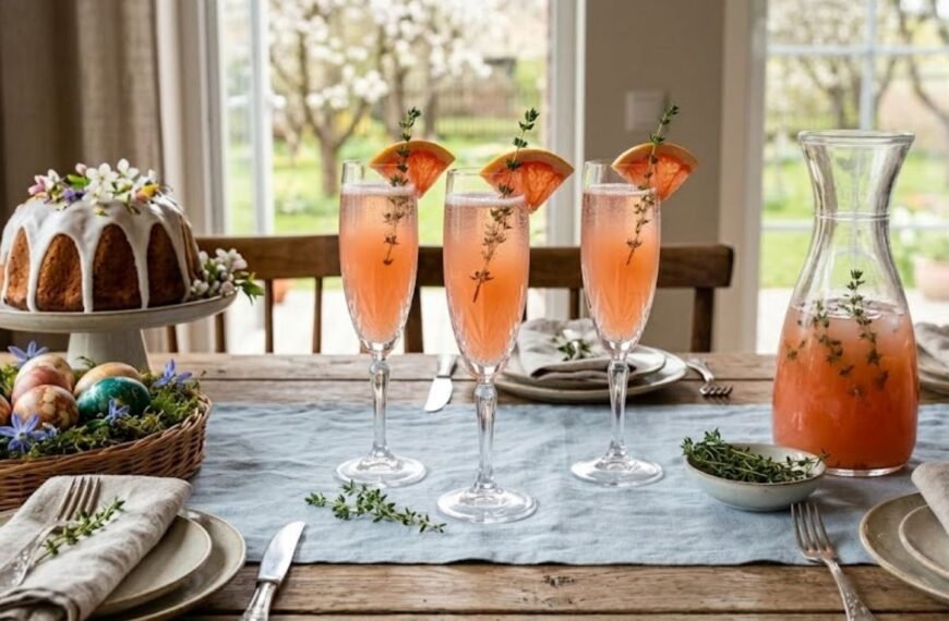 Šventinis Velykų gėrimas: Mimosa su greipfrutais ir čiobreliais – gaiva, kuri subalansuoja šventinį stalą