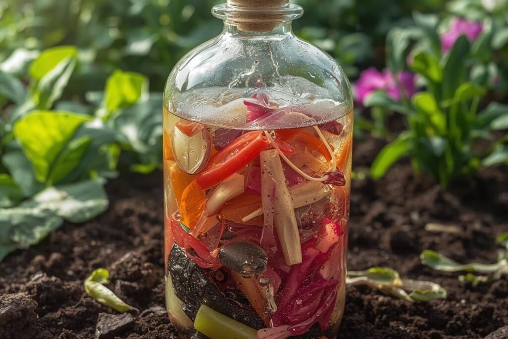 Skystos trąšos iš virtuvės atliekų