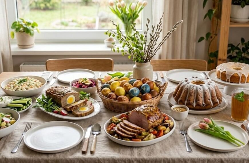 Velykų stalas – pavasariškai, spalvingai ir taupiai. Šventinis meniu 4–6 asmenims iki 60 eurų!