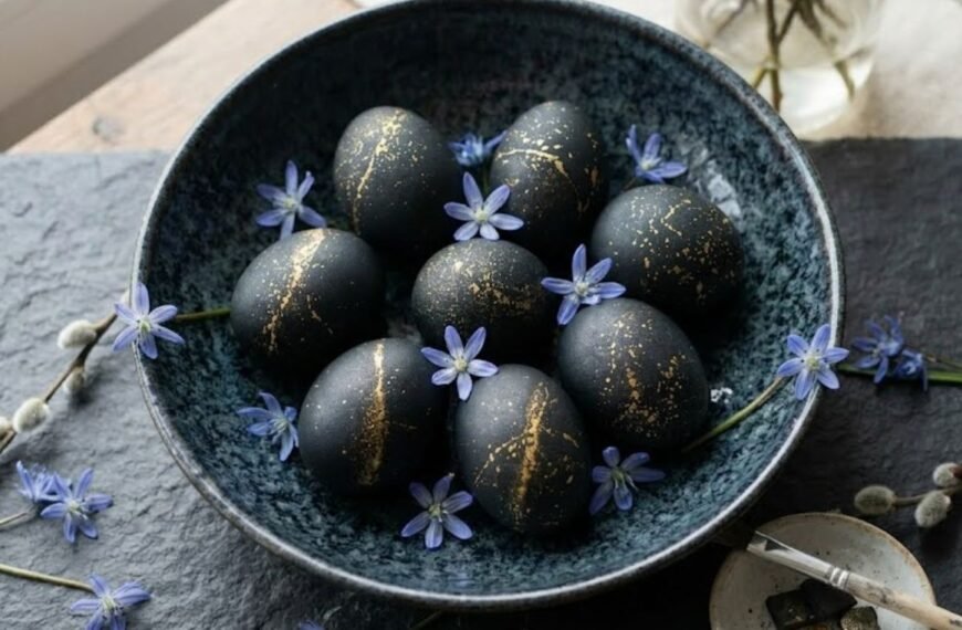 Kosmosas ant Velykų stalo: „kosminiai“ kiaušiniai su aktyvuota anglimi ir aukso dulkėmis