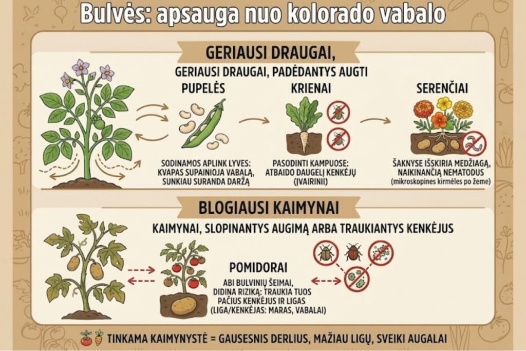 Bulvės: apsauga nuo kolorado vabalo