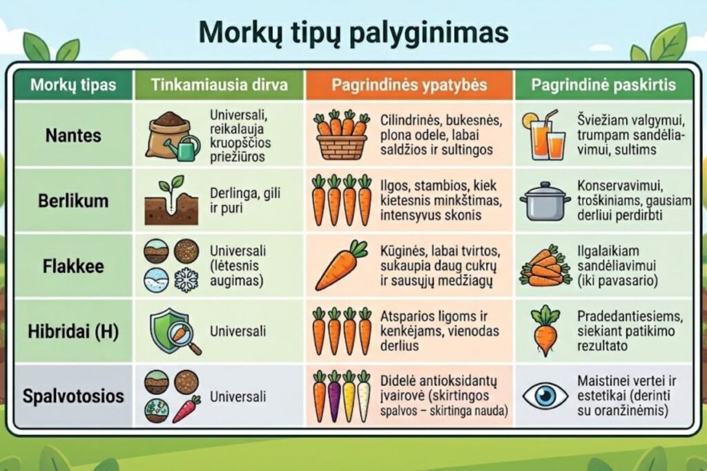 Geriausios morkų veislės: kurias rinktis?