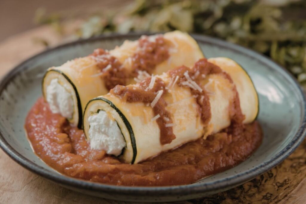 Kepti cukinijų suktinukai su rikota