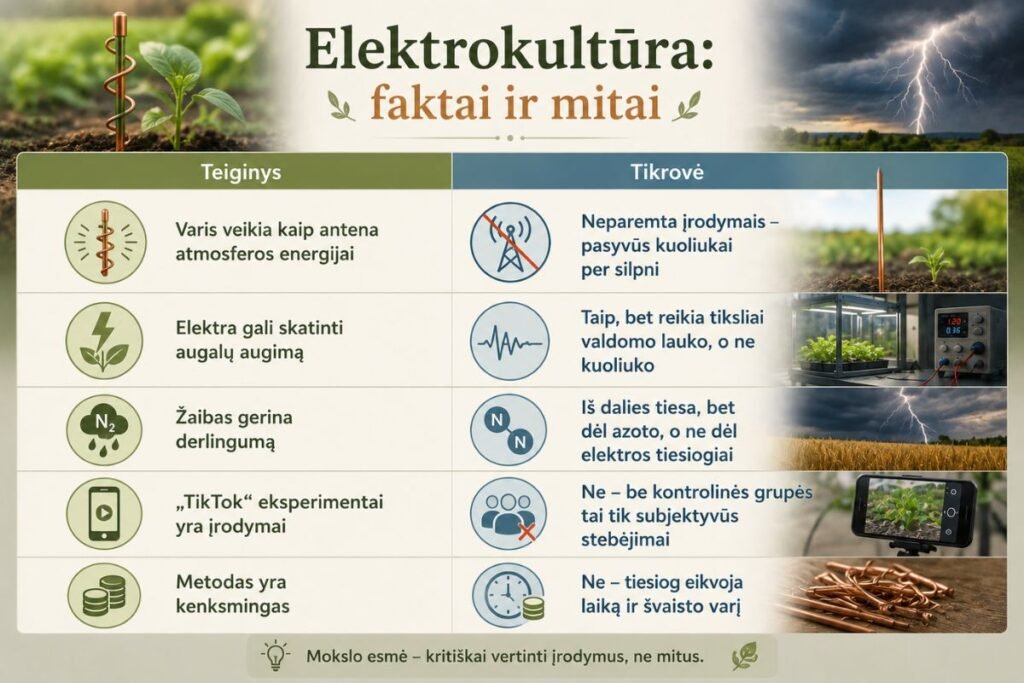 Elektrokultūra: faktai ir mitai