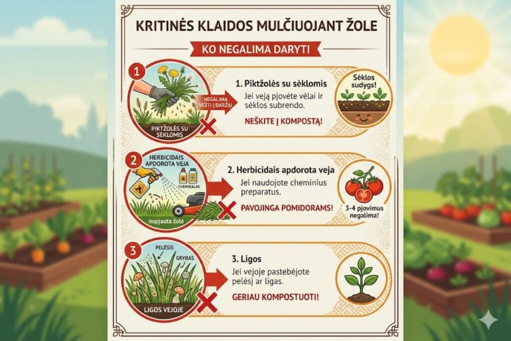 Kritinės klaidos: ko negalima daryti?