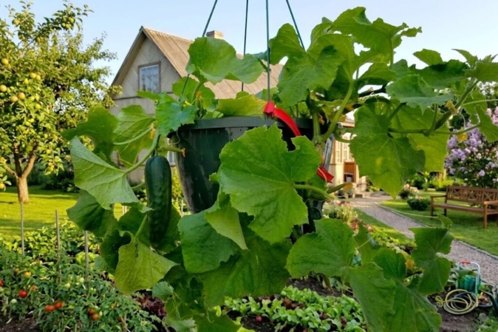 Krūminiai agurkai – vertikaliai krentantis derlius