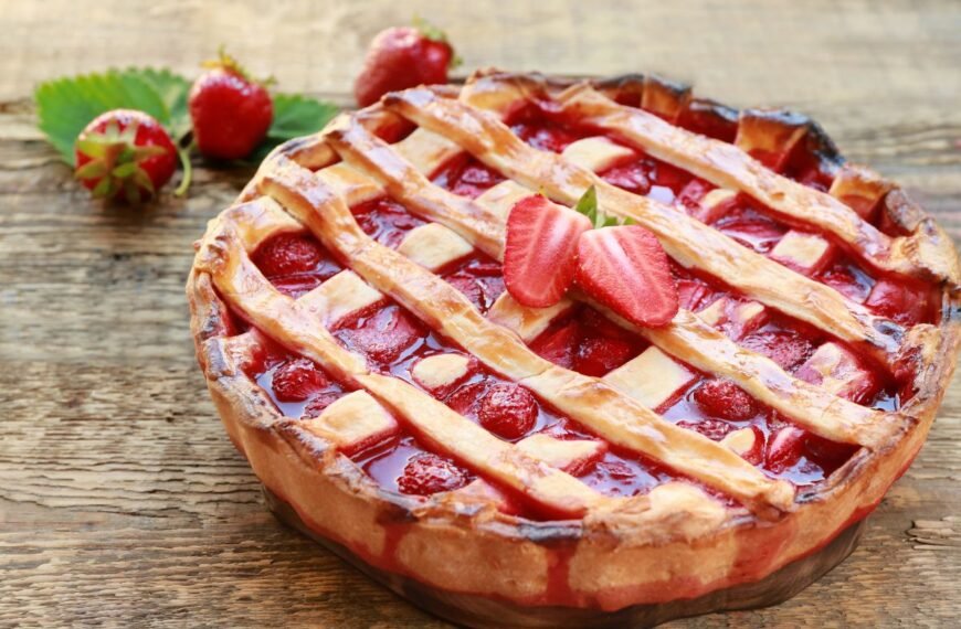 Braškių pyragas – trapios tešlos ir vasariškų uogų šedevras kvapniam desertui