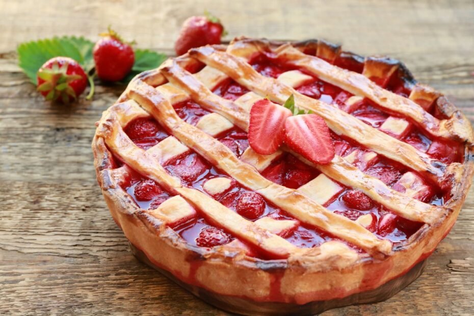 Braškių pyragas – trapios tešlos ir vasariškų uogų šedevras kvapniam desertui