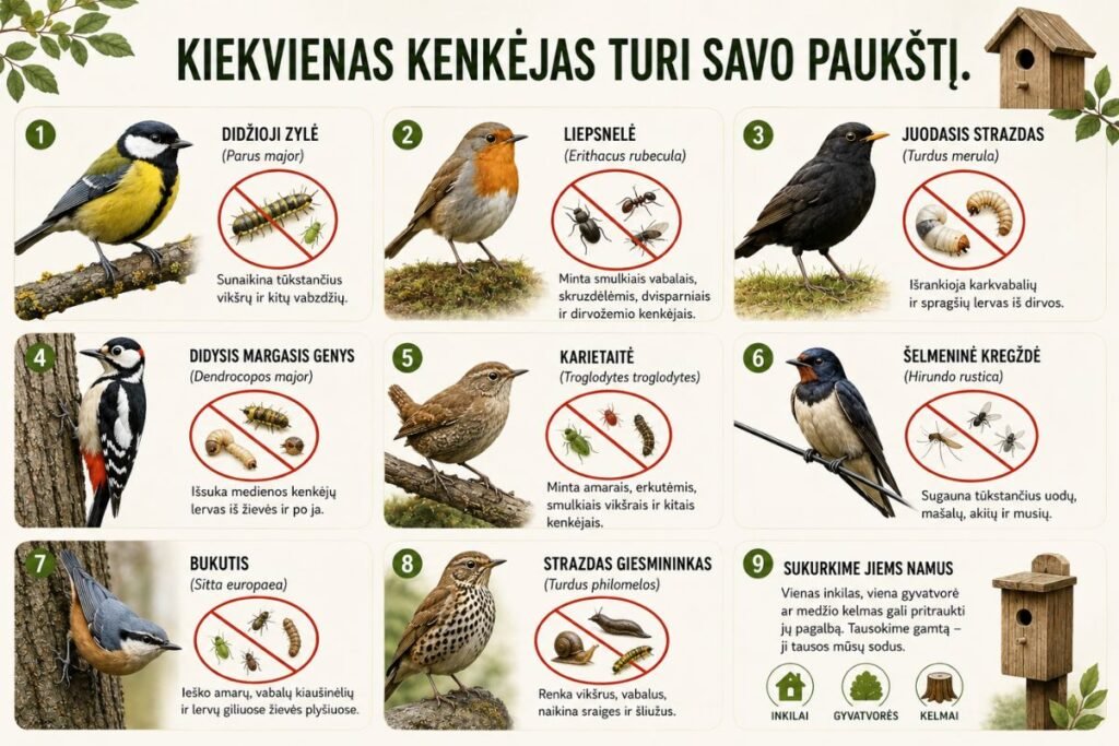 Gamtos pusiausvyra vietoj purškiamo buteliuko