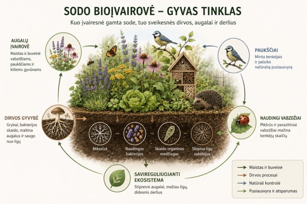 Kas iš tikrųjų yra sodo bioįvairovė?
