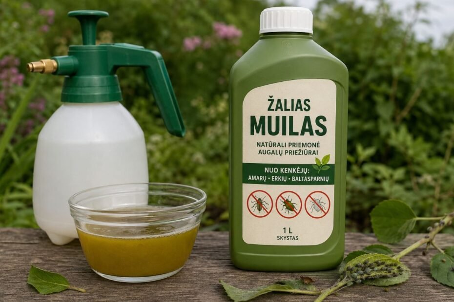 Žalias muilas – sena, bet vis dar veiksminga priemonė sodo kenkėjams naikinti